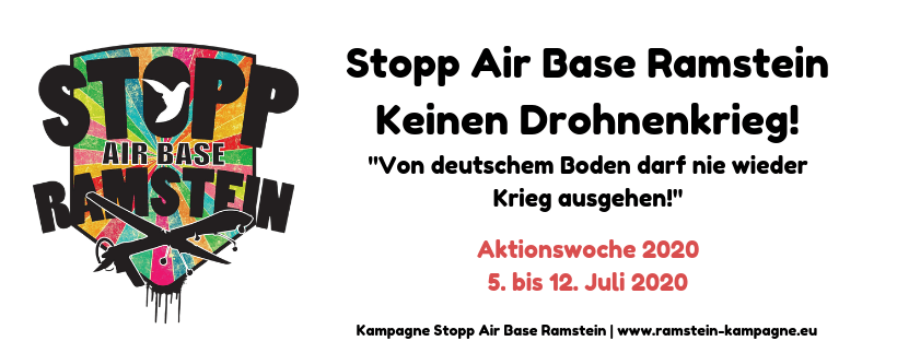 Stopp AIR BASE Ramstein!
Drohnen töten täglich in vielen Teilen der Welt unschuldige Zivilisten. Die U.S. Air Base in Ramstein spielt eine Schlüsselrolle bei völkerrechtswidrigen Einsätzen, ohne sie wäre der weltweite Drohnenkrieg unmöglich...
Stopp AIR BASE Ramstein!